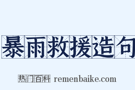 暴雨救援造句是什么意思的图片